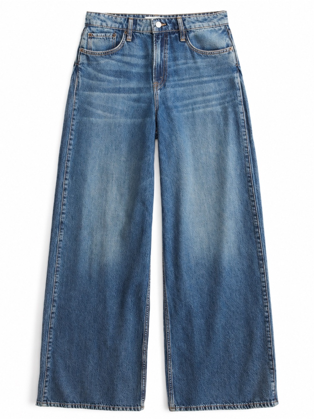 Abercrombie & Fitch High Rise Wide Leg Jeans Size 25 — Zipper Needs Repair